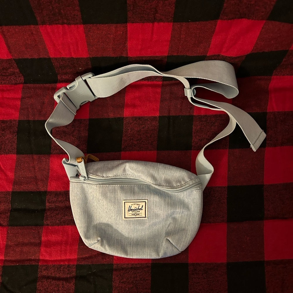 SOLD-Herschel Supply Company Light Blue Belt Bag - Picture 1 of 3